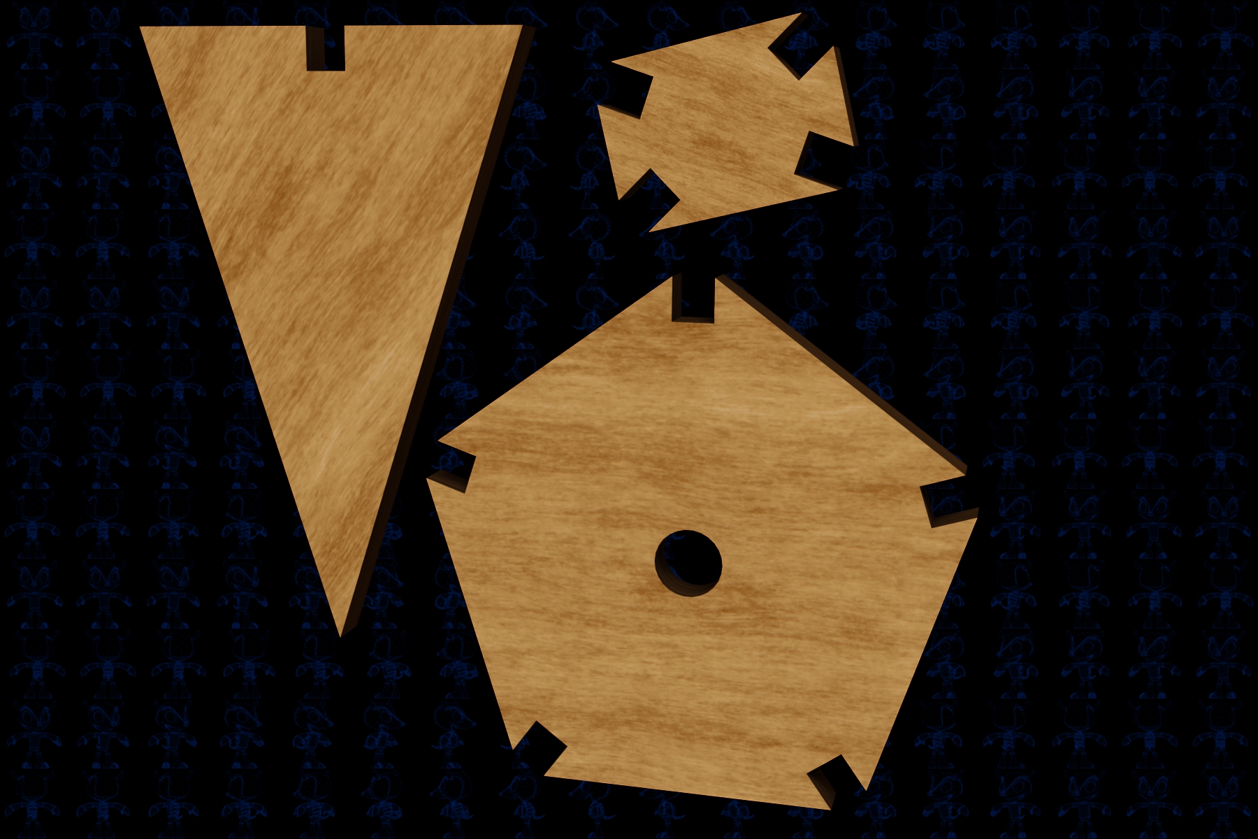 激光下料拼图星型十二面体