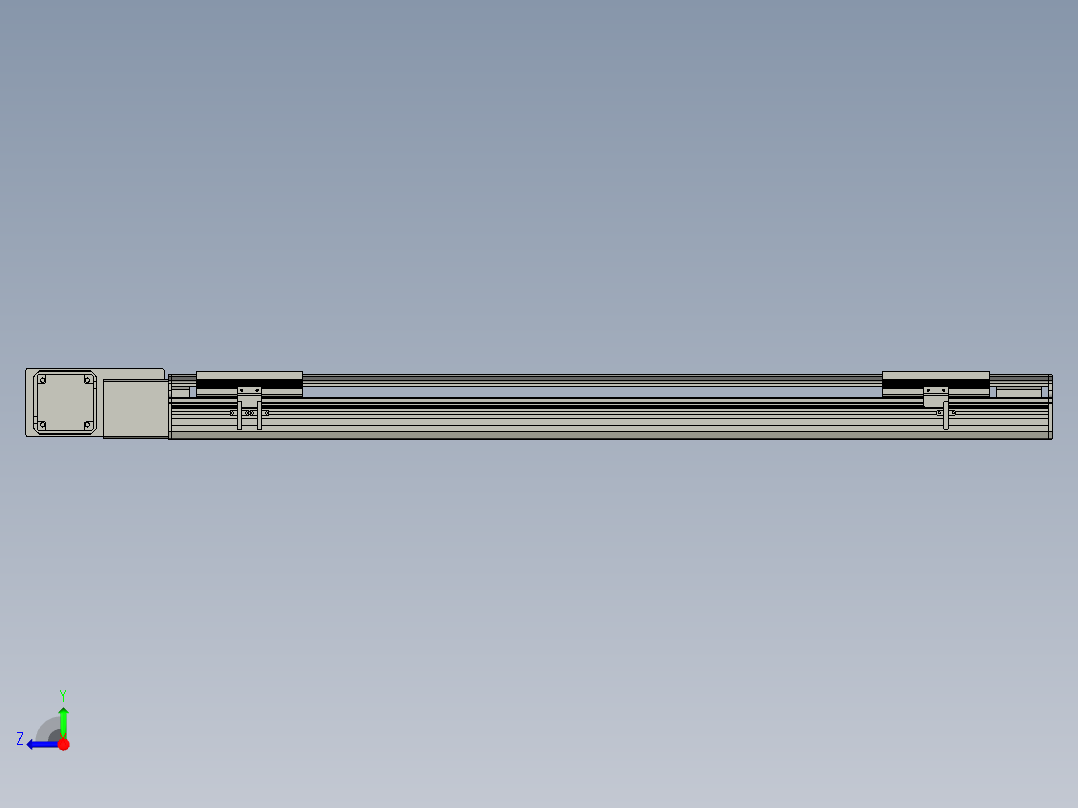 直线模组LHB17-L40-S950-BL设计图纸右视图