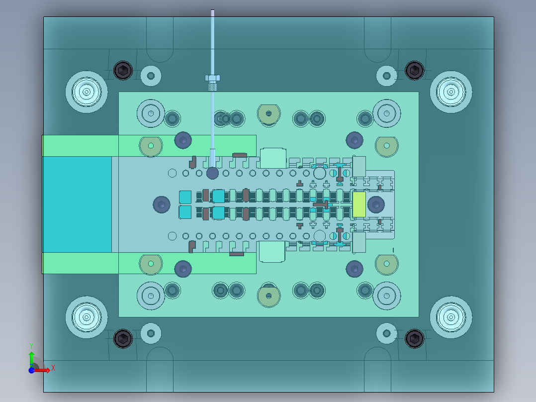 冲压模具三维前视图