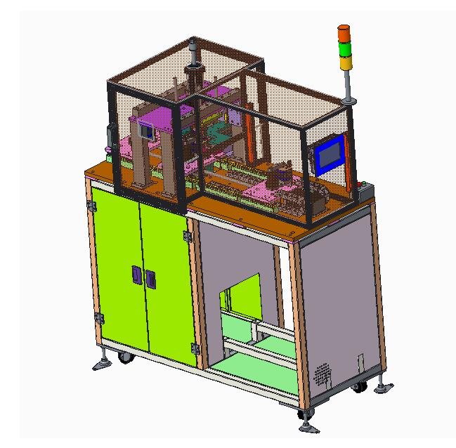 三工位切料根设备 3D模型