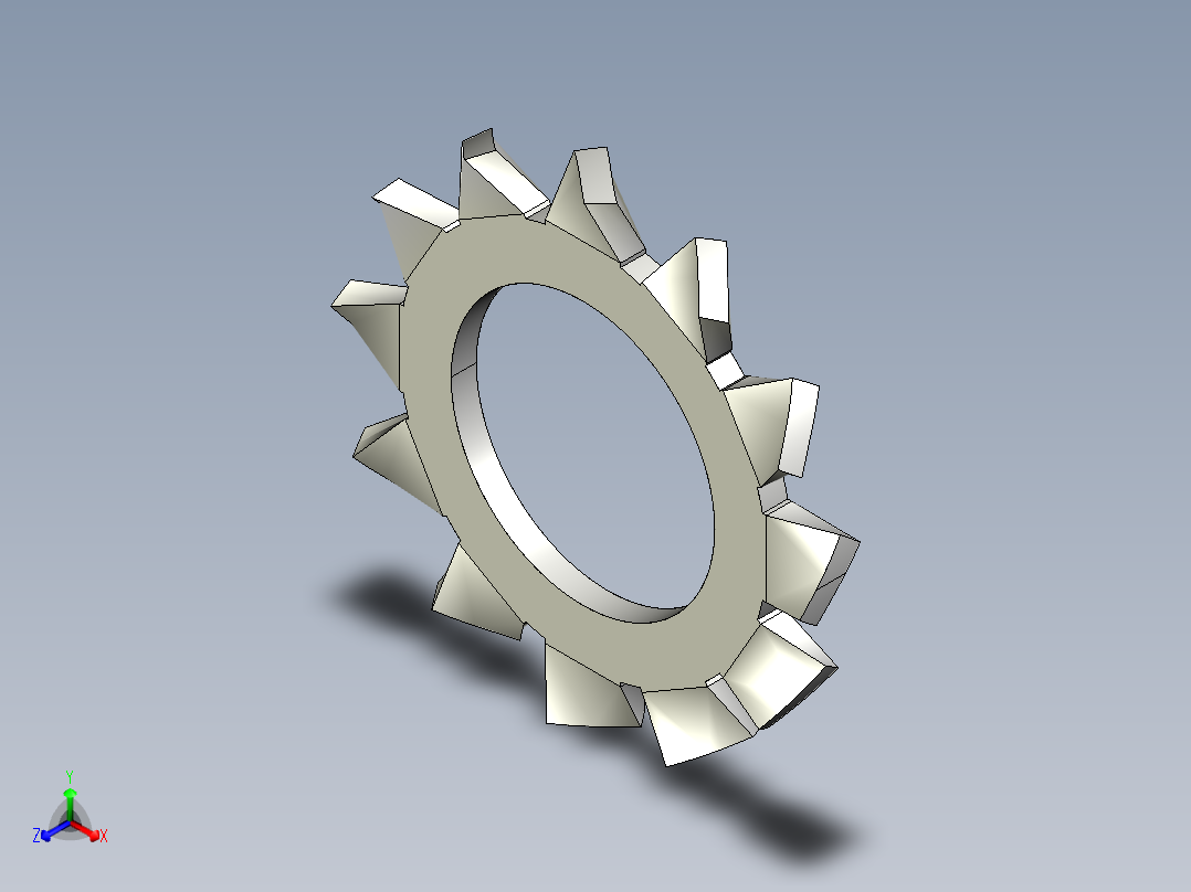 EXTERNAL TOOTH LOCK WASHER for M8 SCREW.IGS正等轴测图