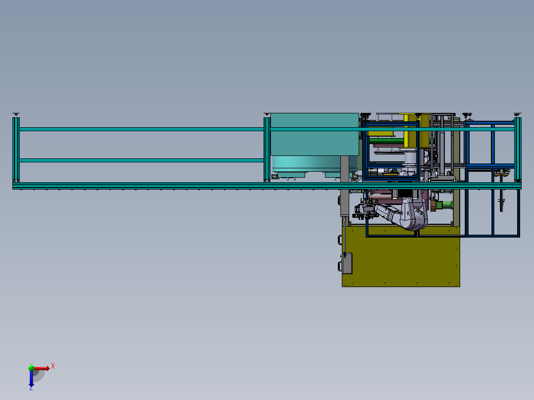 全自动化电脑组装生产线sw17俯视图
