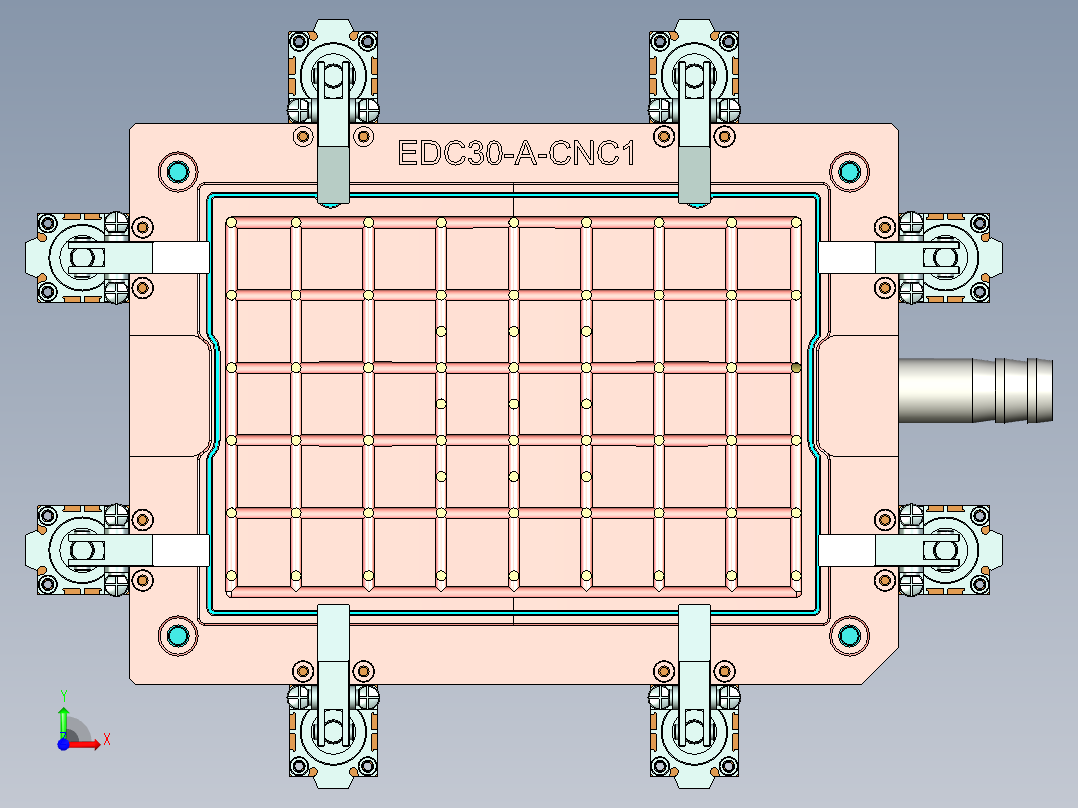 EDC30-A-笔记本CNC工装夹具三维模型CNC1-190128前视图