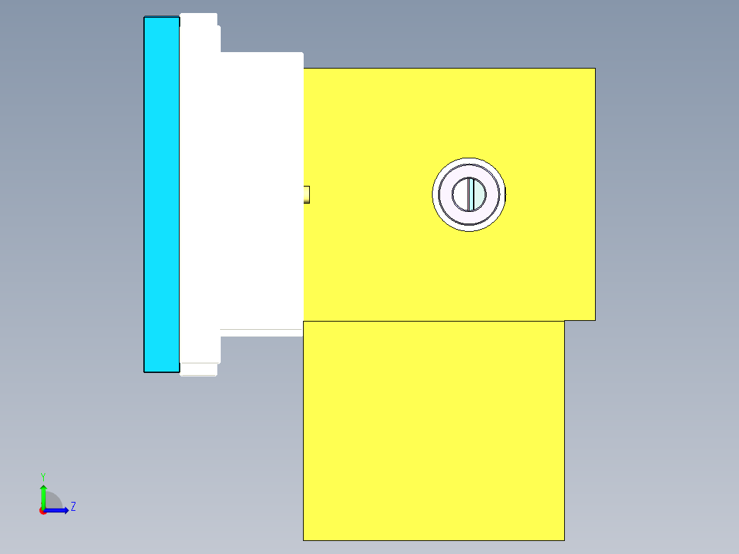 小型不锈钢铰链支架开粗CNC治具模型左视图