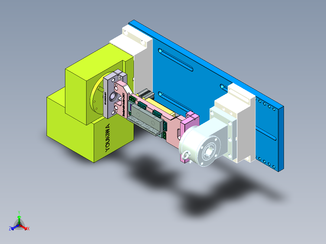 小型不锈钢铰链支架开粗CNC治具模型正等轴测图