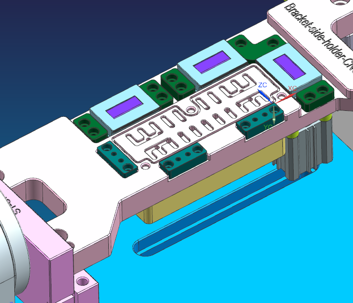 小型不锈钢铰链支架开粗CNC治具模型