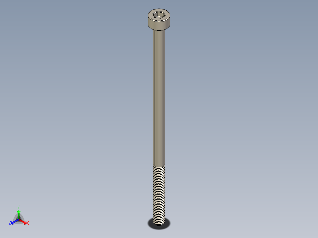 Screw_DIN_912_M3x60_A2.STEP公制内六角螺钉主视图