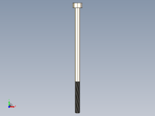 Screw_DIN_912_M3x60_A2.STEP公制内六角螺钉前视缩略图