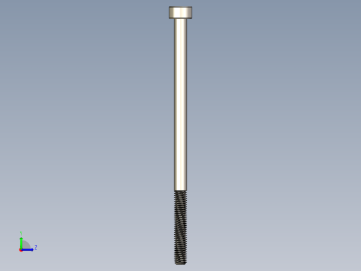 Screw_DIN_912_M3x60_A2.STEP公制内六角螺钉左视缩略图