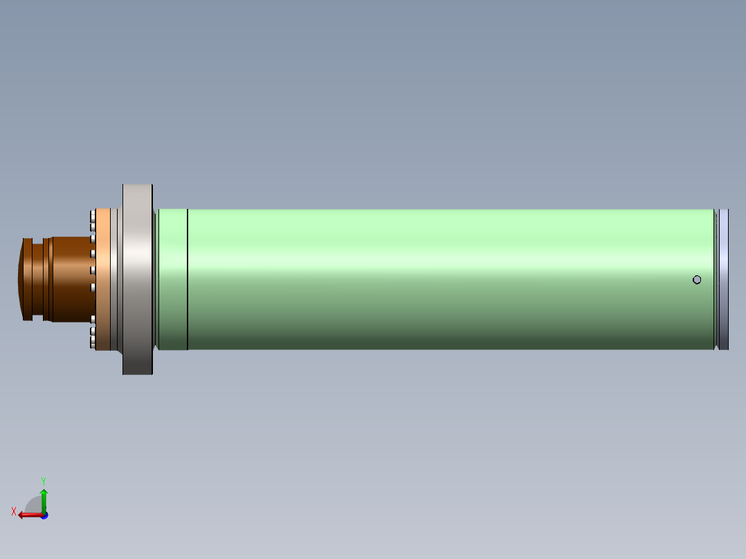 A0002829-焊接型液压缸 250x180x983 毫米后视图