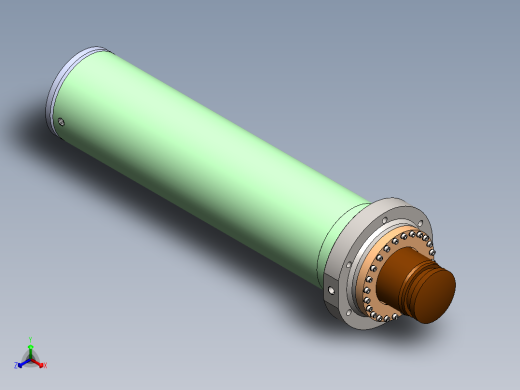 A0002829-焊接型液压缸 250x180x983 毫米正等轴测缩略图