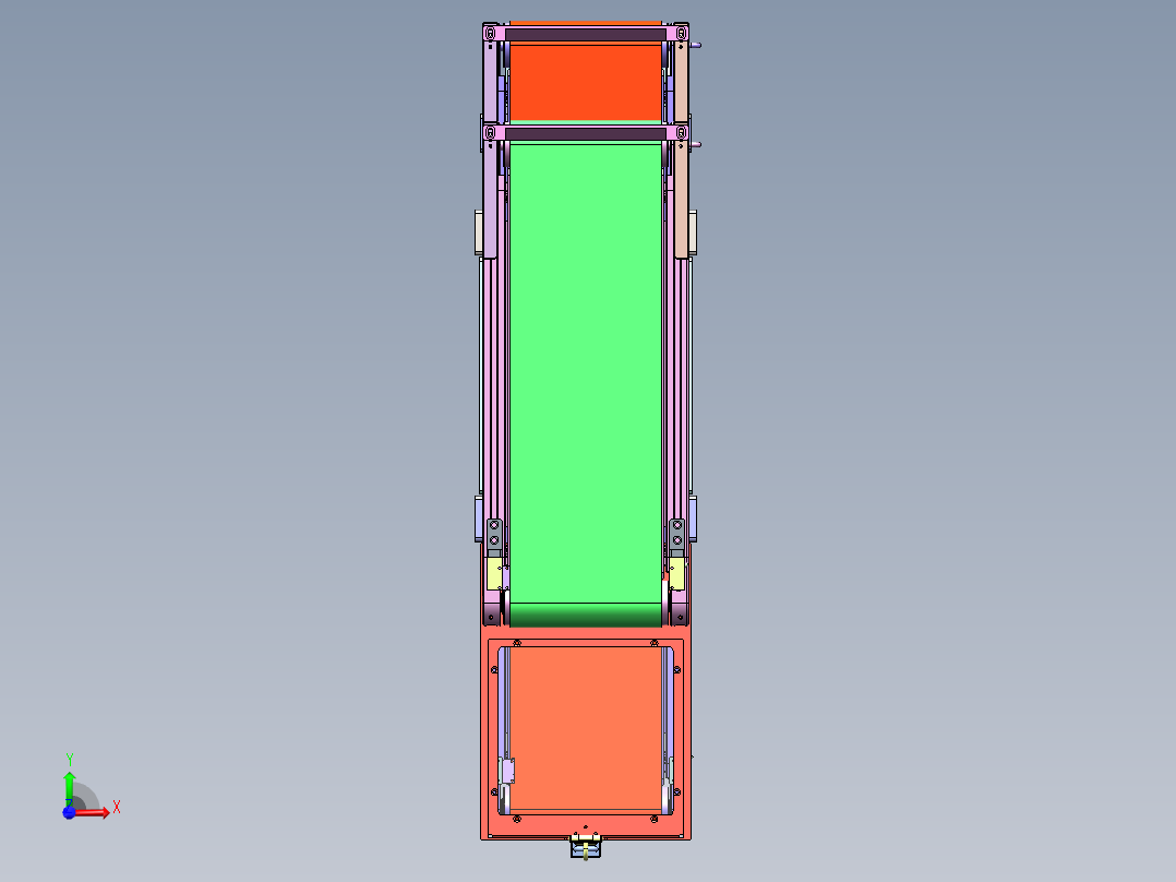 OK-NG双层下料皮带线前视图
