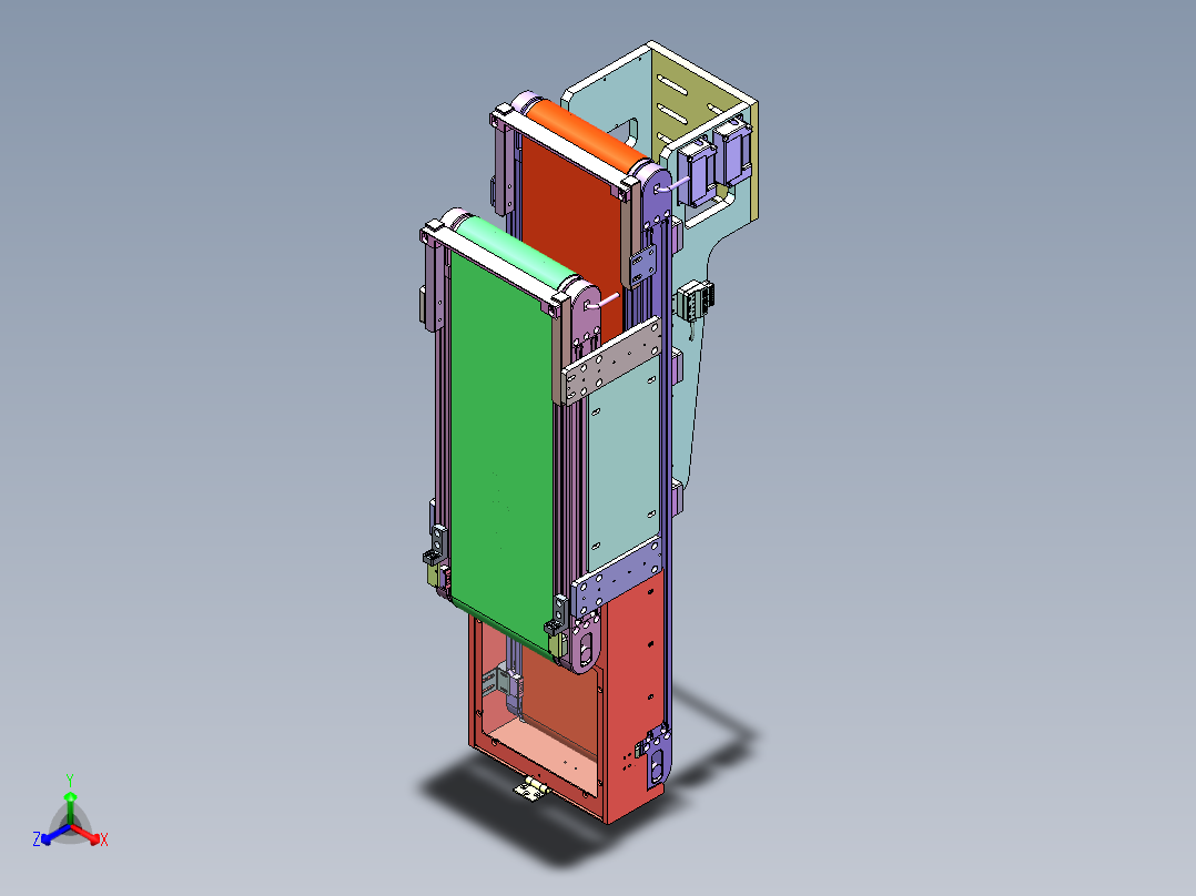 OK-NG双层下料皮带线正等轴测图