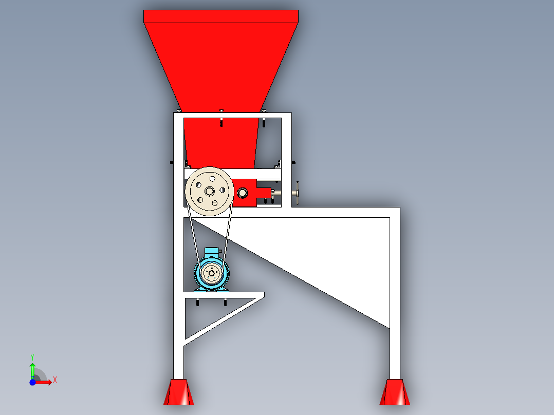 B3004217-压榨橄榄机橄榄破碎机前视图