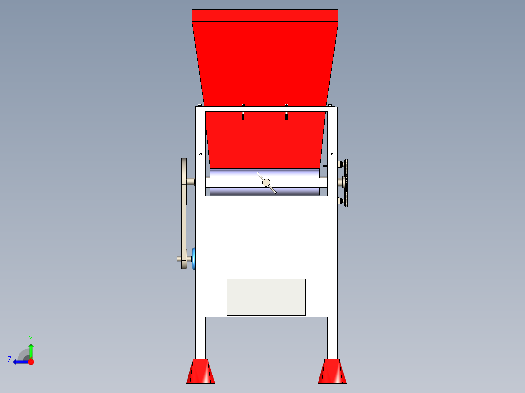 B3004217-压榨橄榄机橄榄破碎机右视图