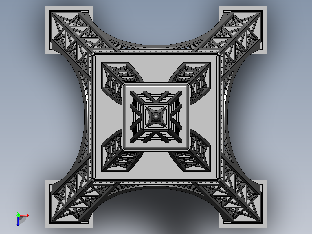 埃菲尔铁塔(2)俯视图