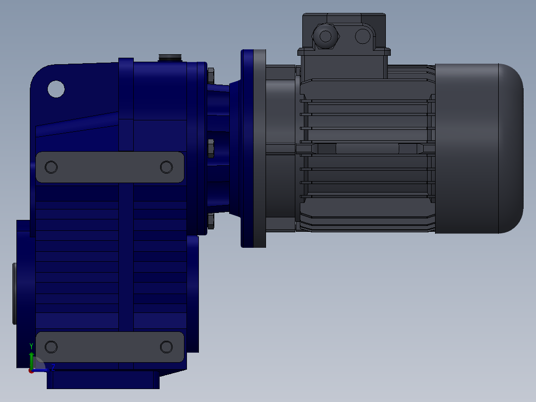 减速器PM P71 B5左视图