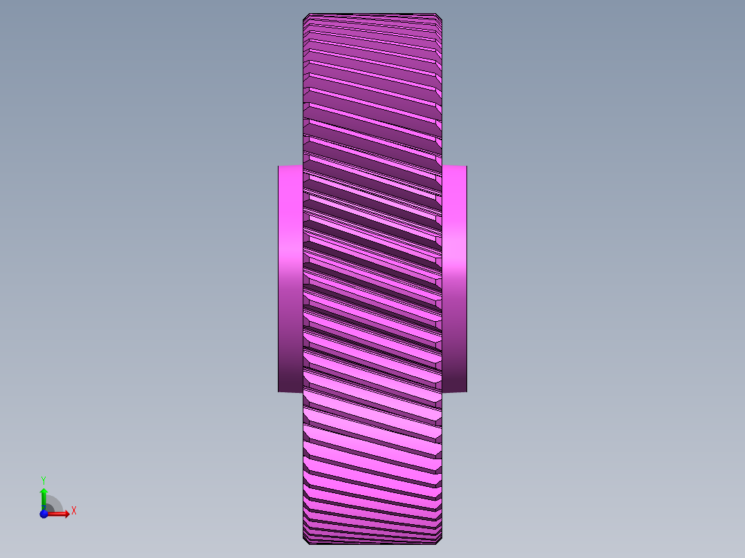 两级齿轮减速齿轮箱前视图