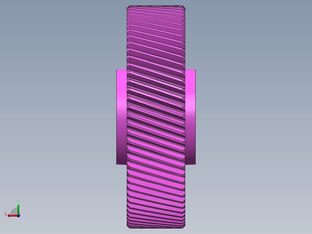 两级齿轮减速齿轮箱后视图