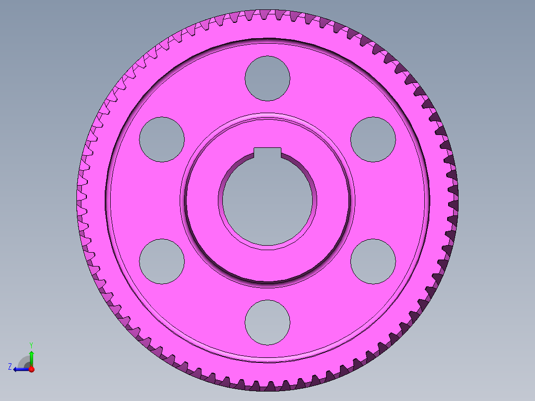 两级齿轮减速齿轮箱右视图