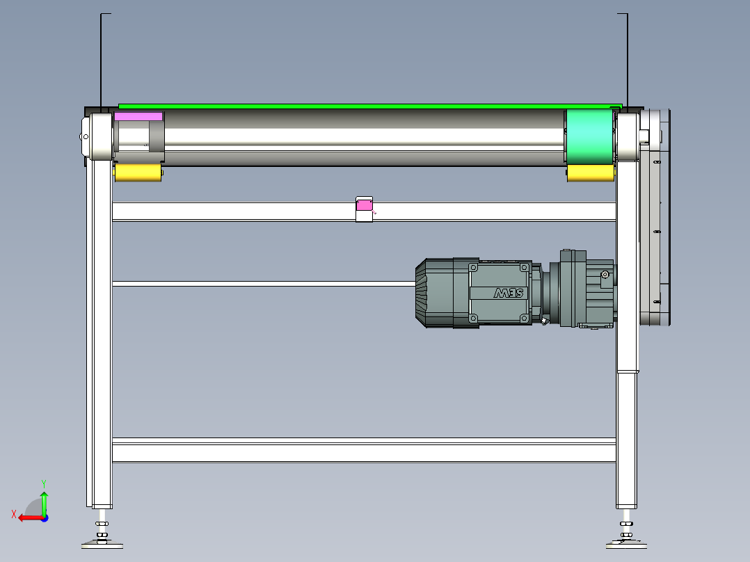 大型输送带机器后视图