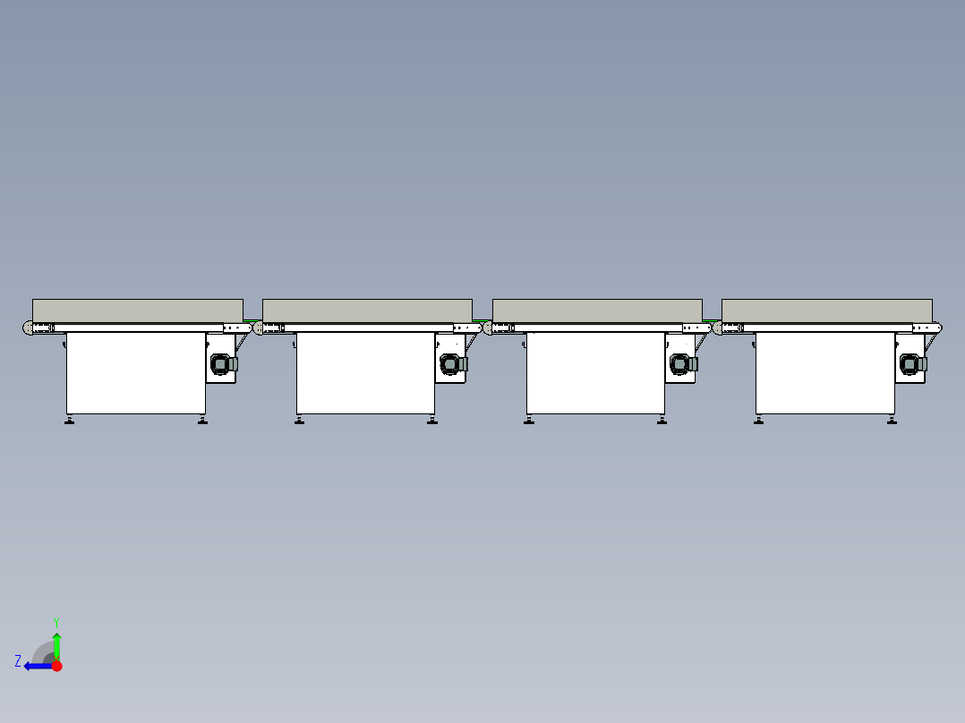 大型输送带机器右视图