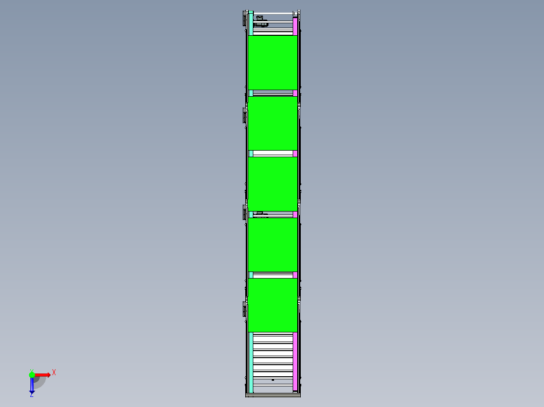 大型输送带机器俯视图