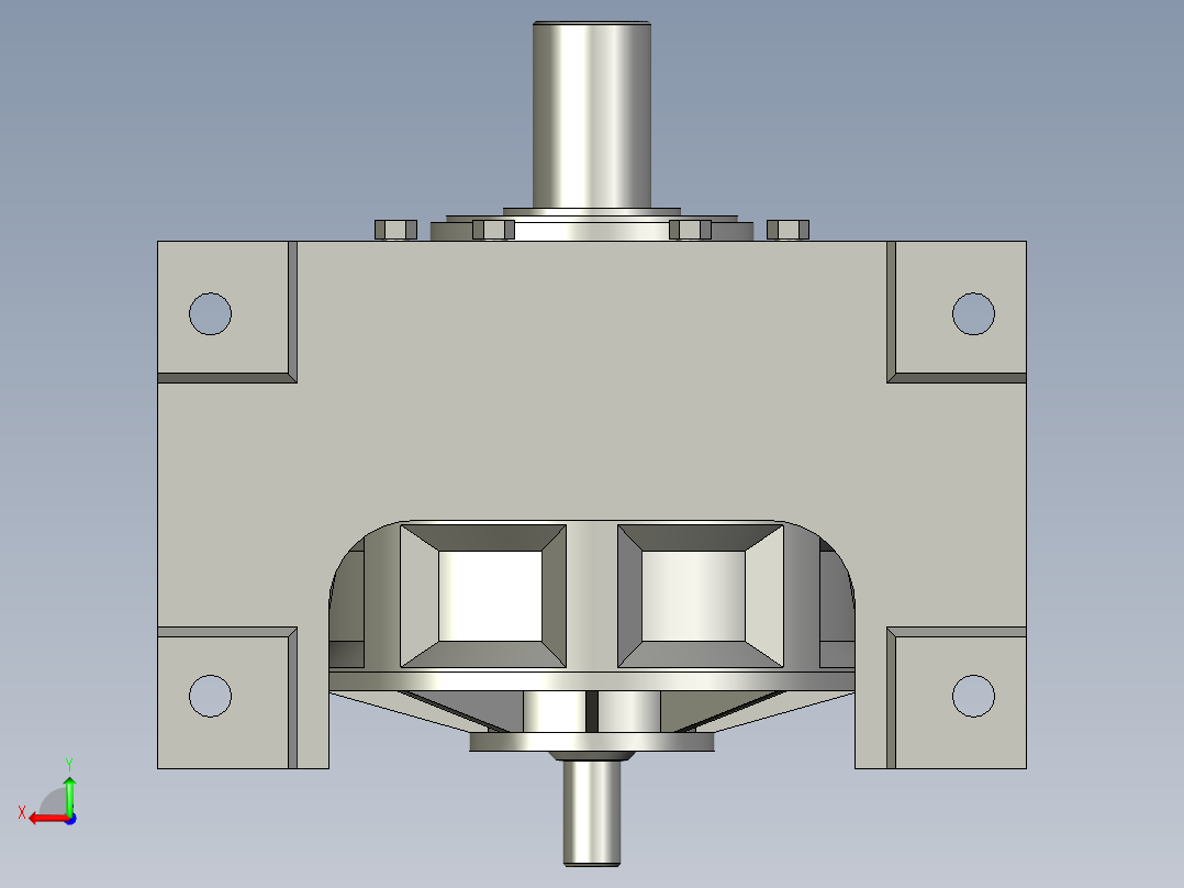 67单级卧式摆线针轮减速机后视图