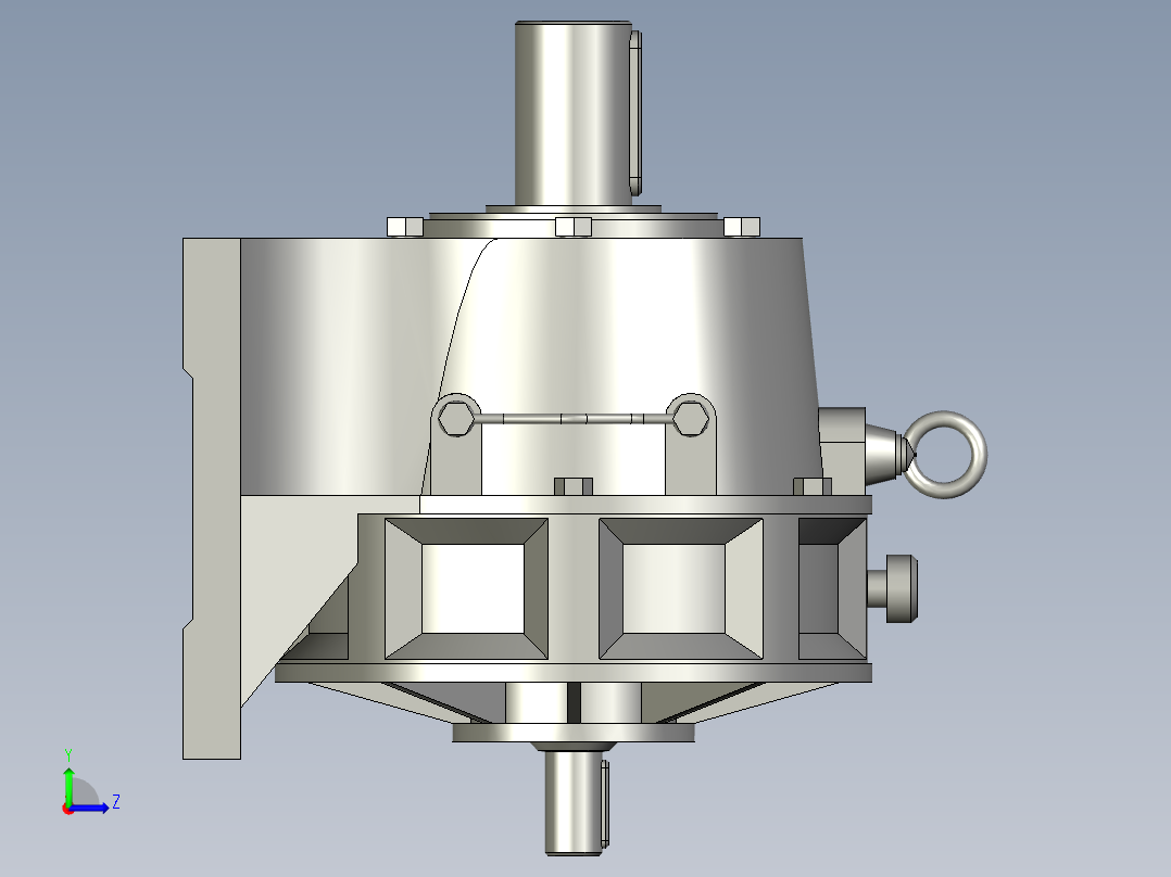 67单级卧式摆线针轮减速机左视图