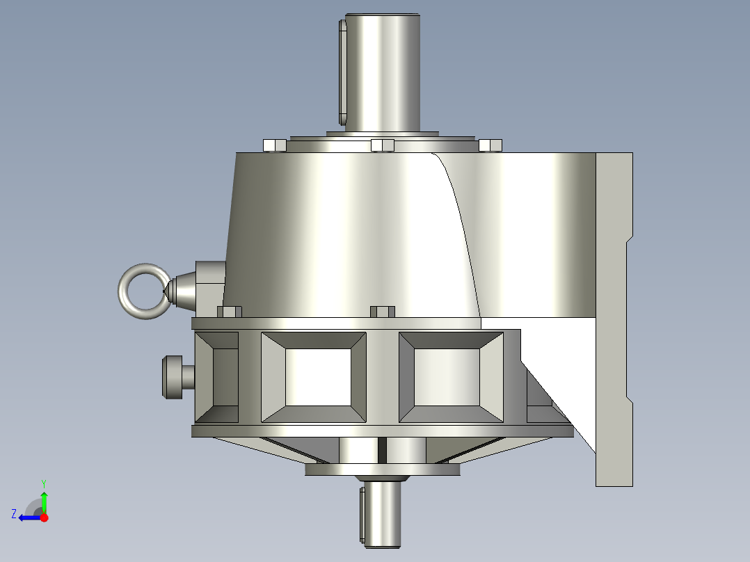 67单级卧式摆线针轮减速机右视图