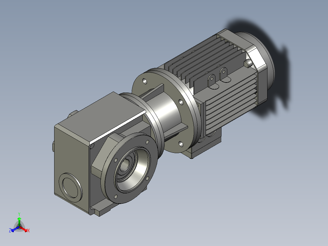 SAF37ZP蜗轮蜗杆减速机SAF37-376-M1-A-20-P63主视图