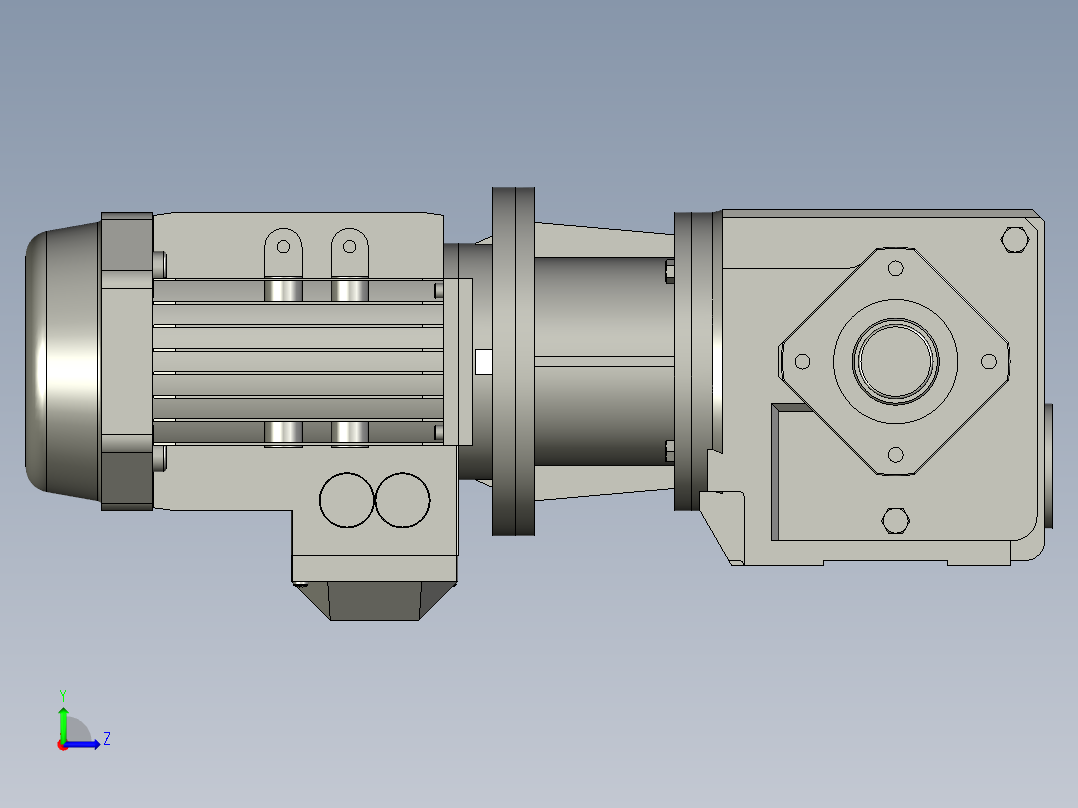 SAF37ZP蜗轮蜗杆减速机SAF37-376-M1-A-20-P63左视图