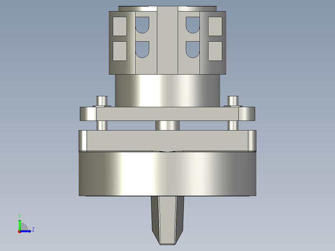LW26-20开孔M2-转换开关左视图
