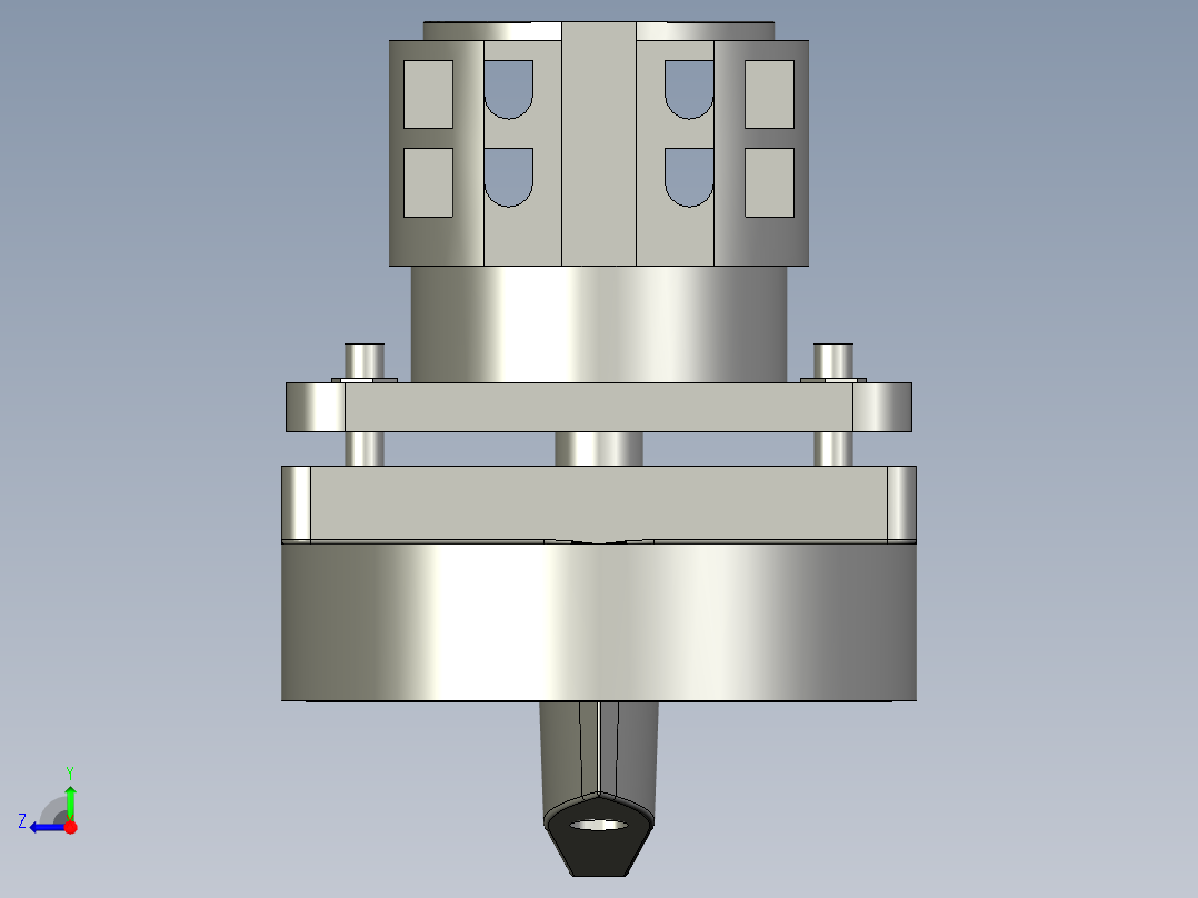 LW26-20开孔M2-转换开关右视图