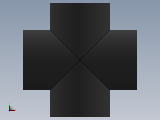 Cross DN50 PN10 U-PVC前视缩略图