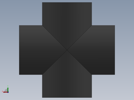 Cross DN50 PN10 U-PVC后视缩略图