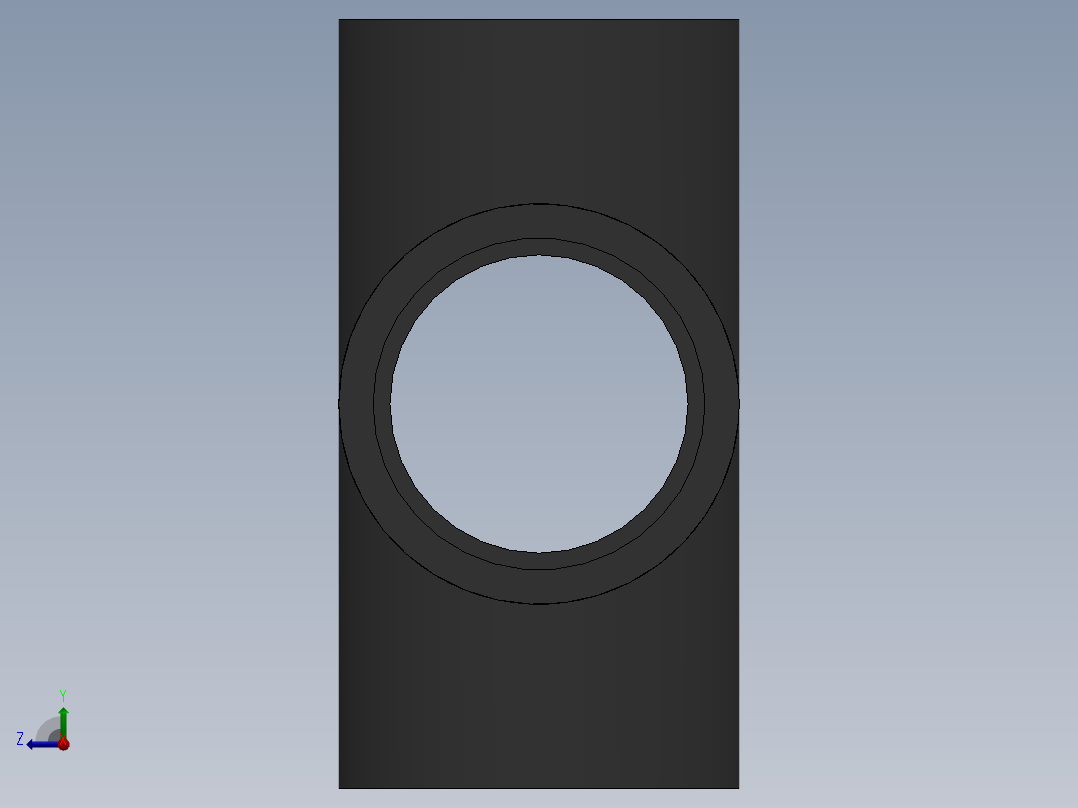 Cross DN50 PN10 U-PVC右视图