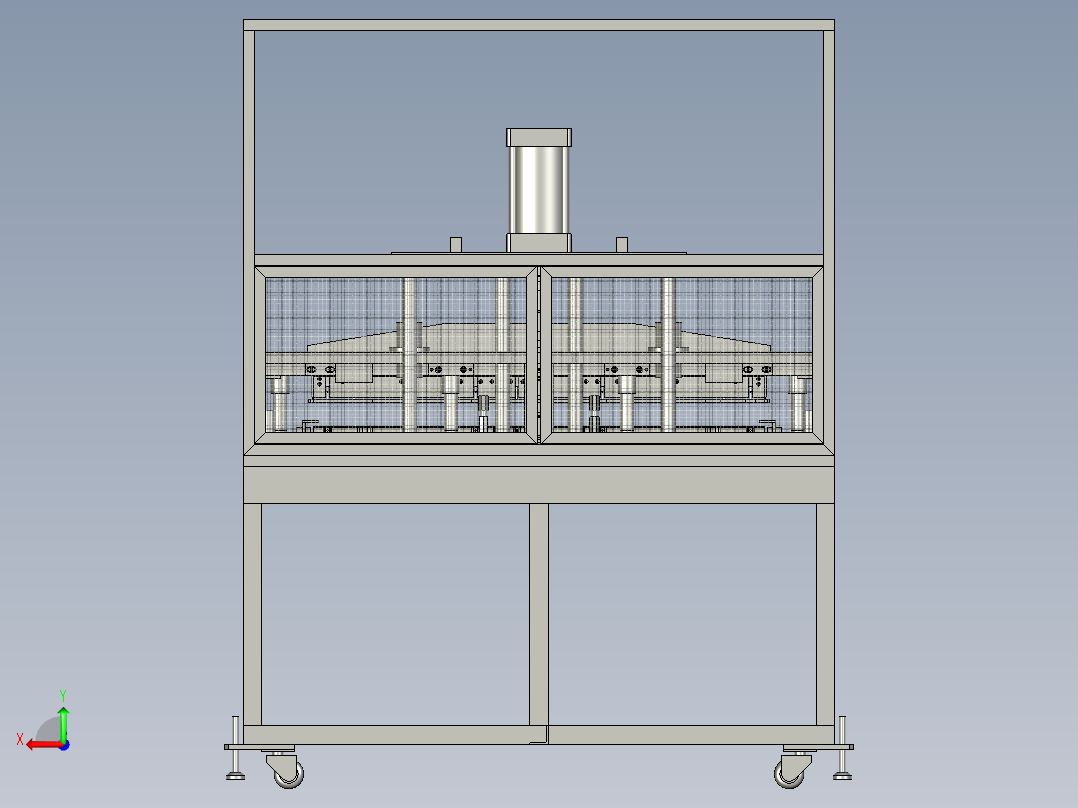 盖塑胶制品加工用冲切机后视图