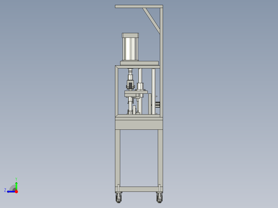 盖塑胶制品加工用冲切机右视图