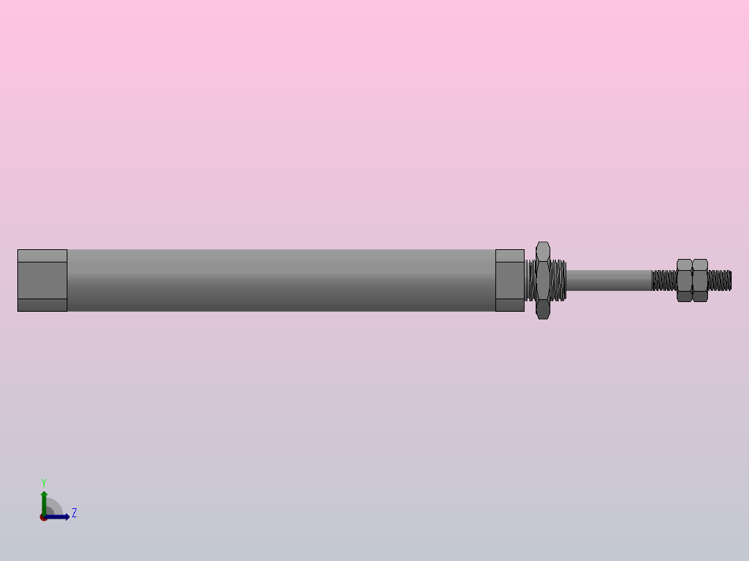CJ2标准迷你气缸系列[CDJ2BΦ10mm-30S-A]左视图
