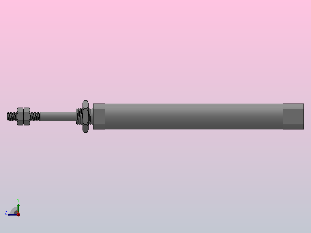 CJ2标准迷你气缸系列[CDJ2BΦ10mm-30S-A]右视图