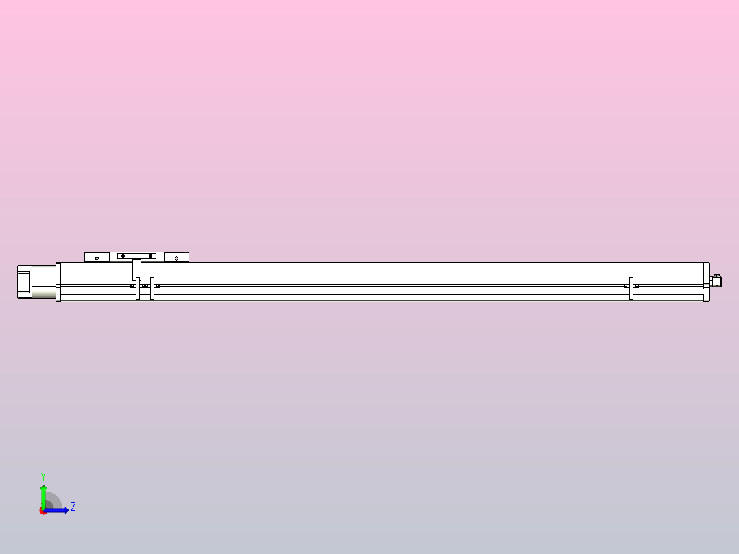 MCH14无尘螺杆滑台[MCH14-L#-900-BC-P20-C3]左视图
