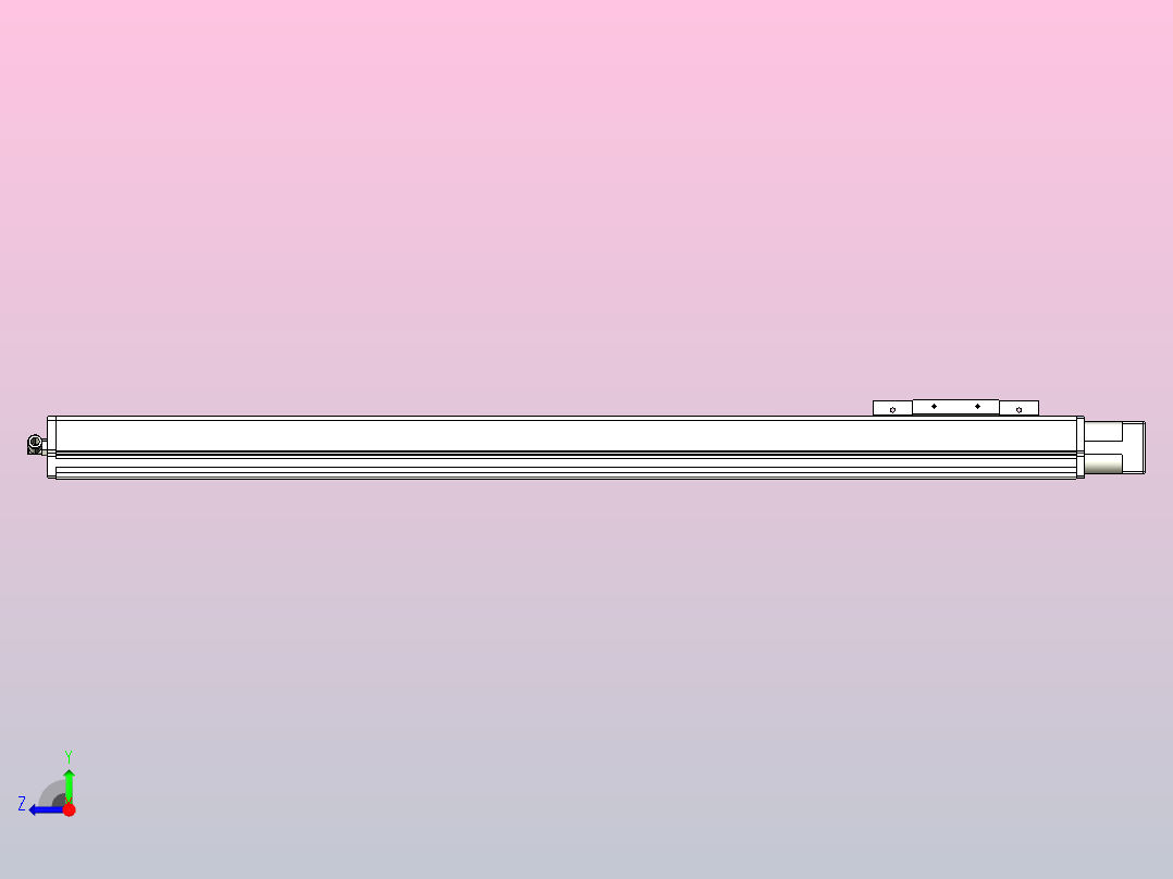 MCH14无尘螺杆滑台[MCH14-L#-900-BC-P20-C3]右视图