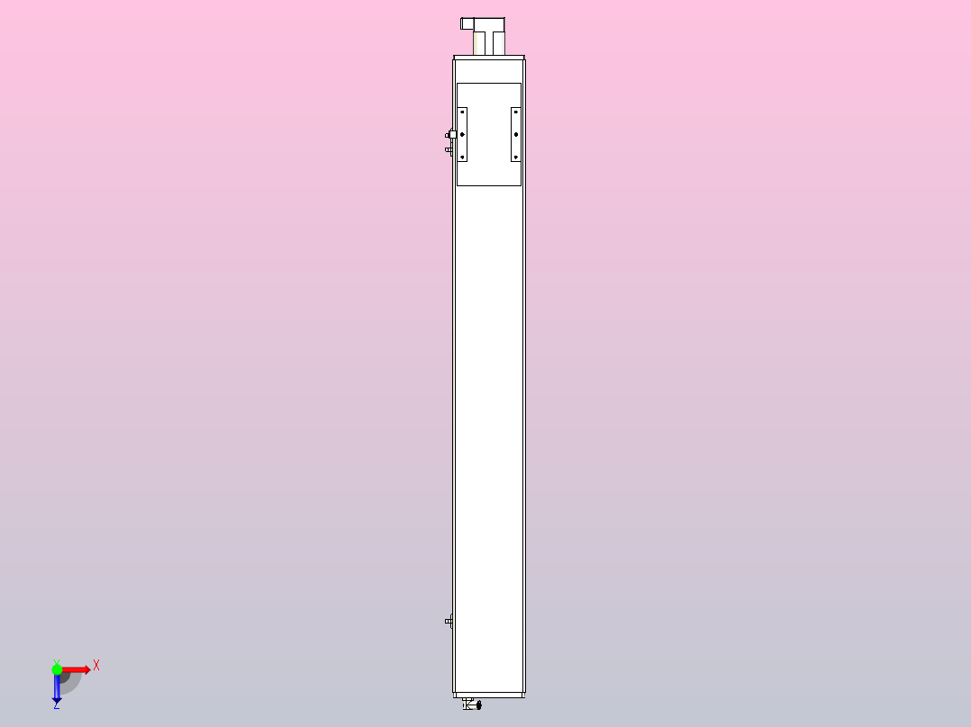 MCH14无尘螺杆滑台[MCH14-L#-900-BC-P20-C3]俯视图