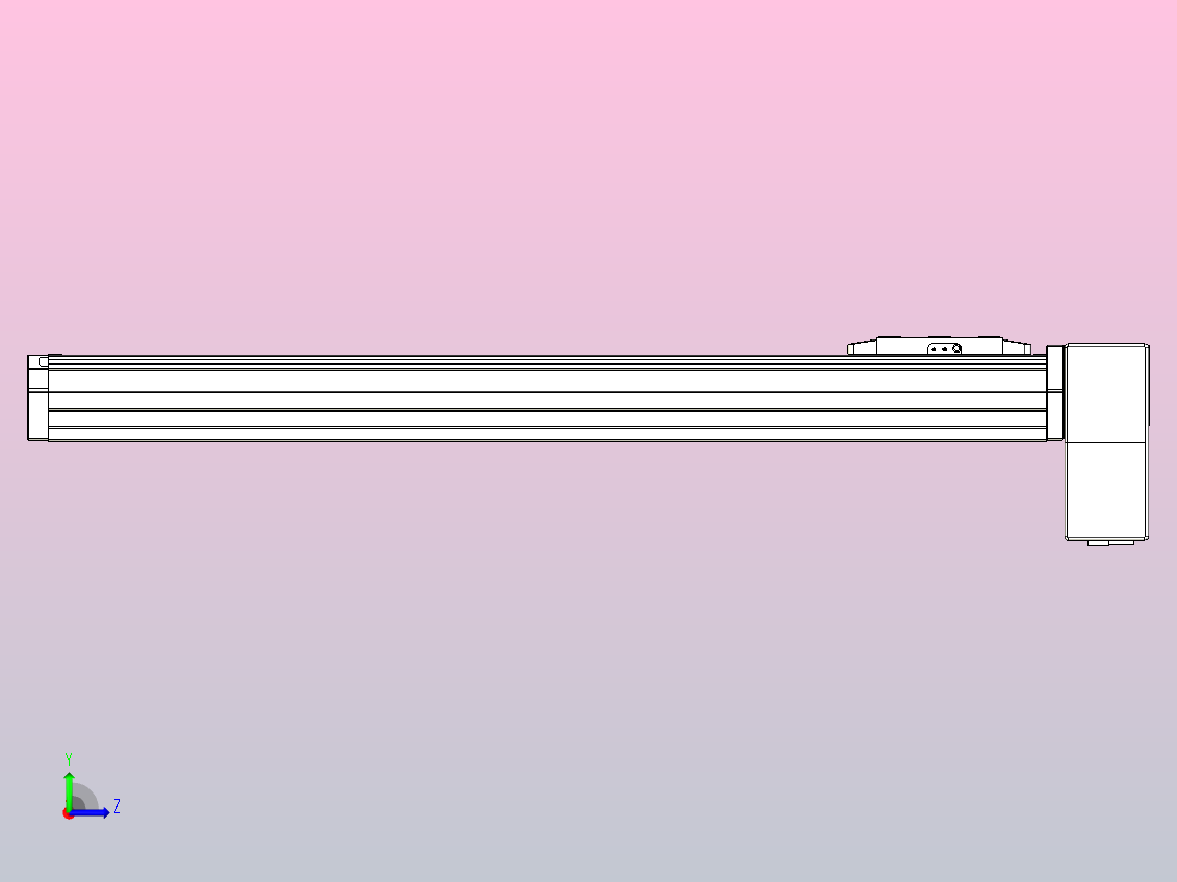 机器人皮带驱动直线轴TPA-GCB-80-P60-L550-LP-M20-N3左视图