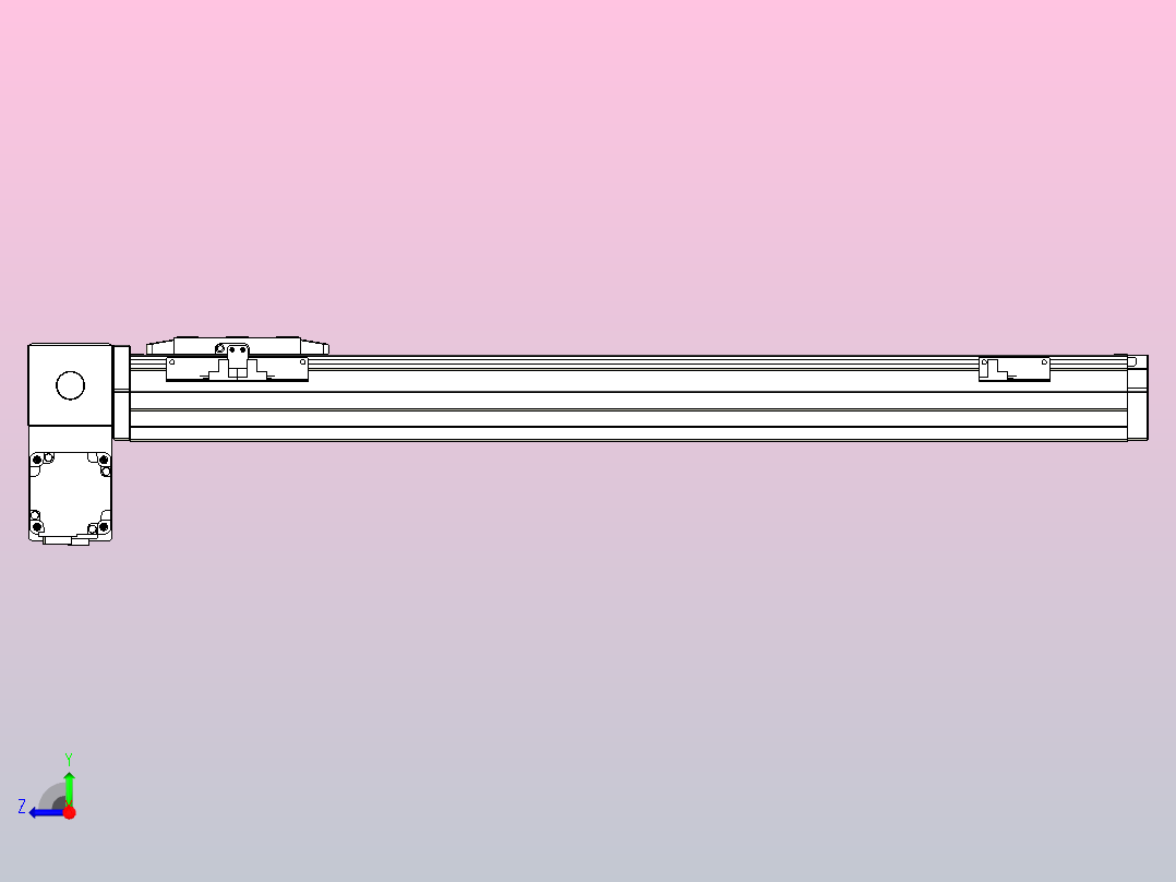 机器人皮带驱动直线轴TPA-GCB-80-P60-L550-LP-M20-N3右视图