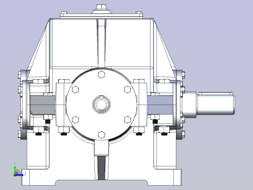 二级变速箱3D模型左视缩略图