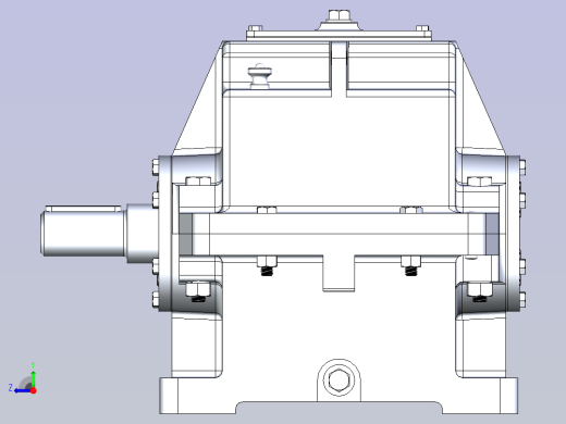 二级变速箱3D模型右视缩略图