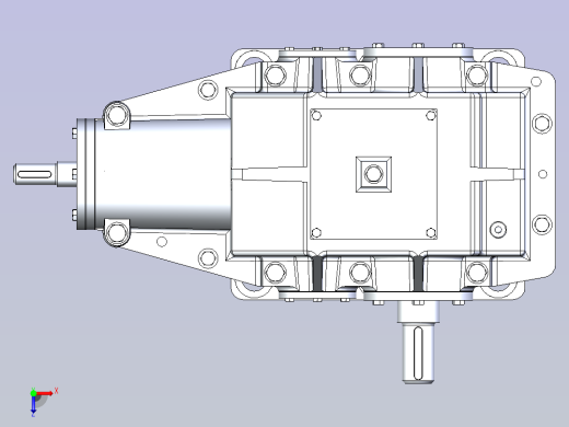 二级变速箱3D模型俯视缩略图