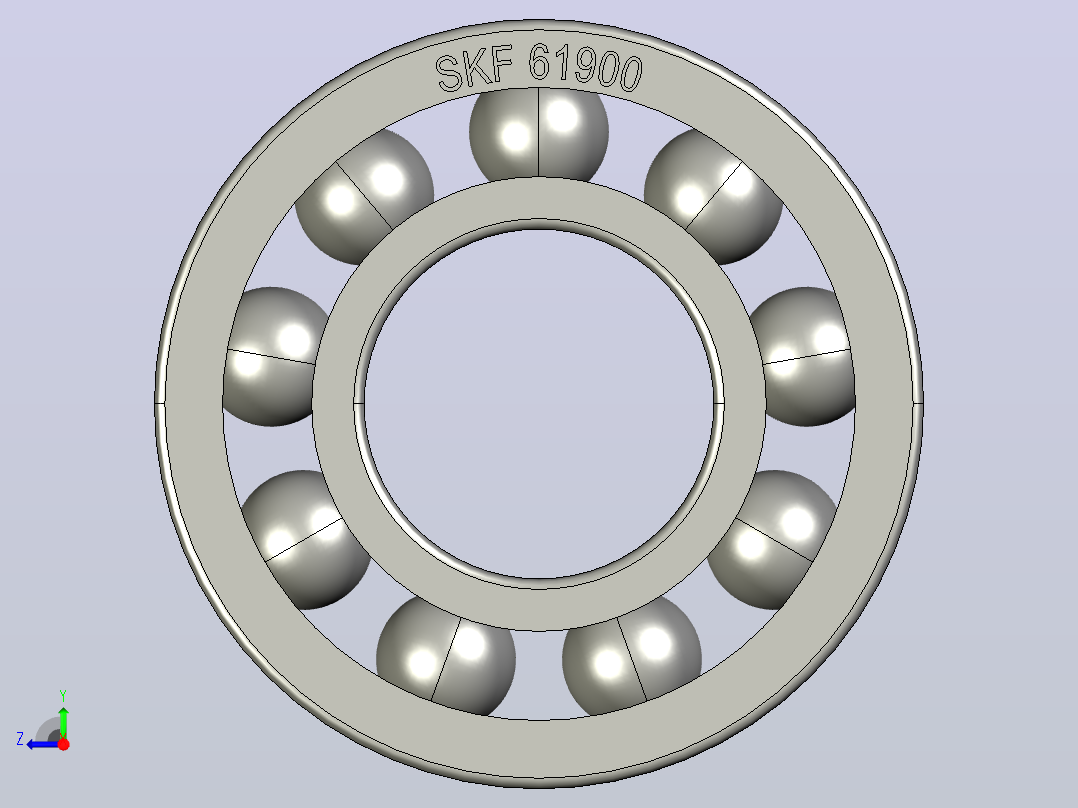 轴承 SKF 61900-61800右视图